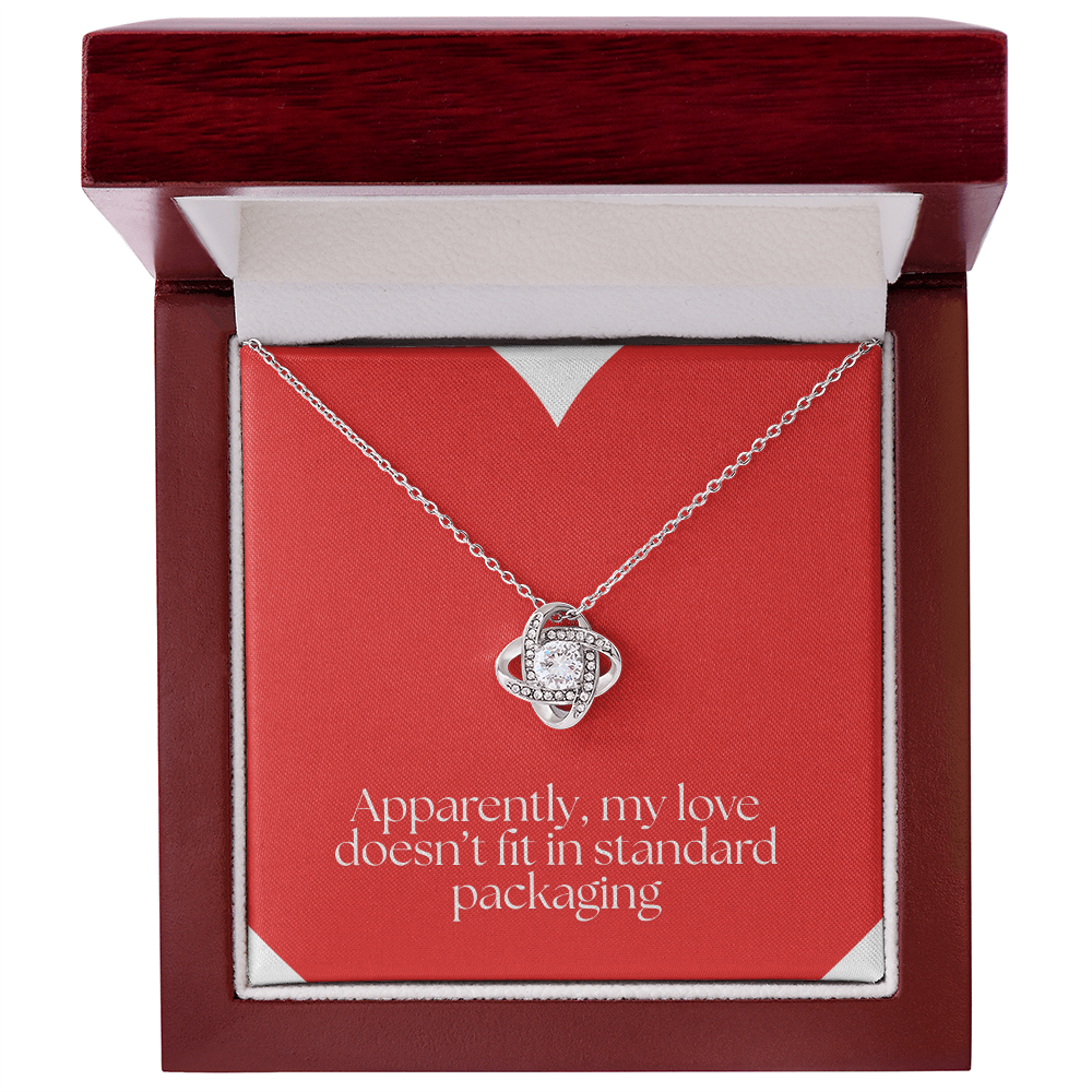 Oversize Heart - Zirconia Stone Necklace Love Doesn`t Fit