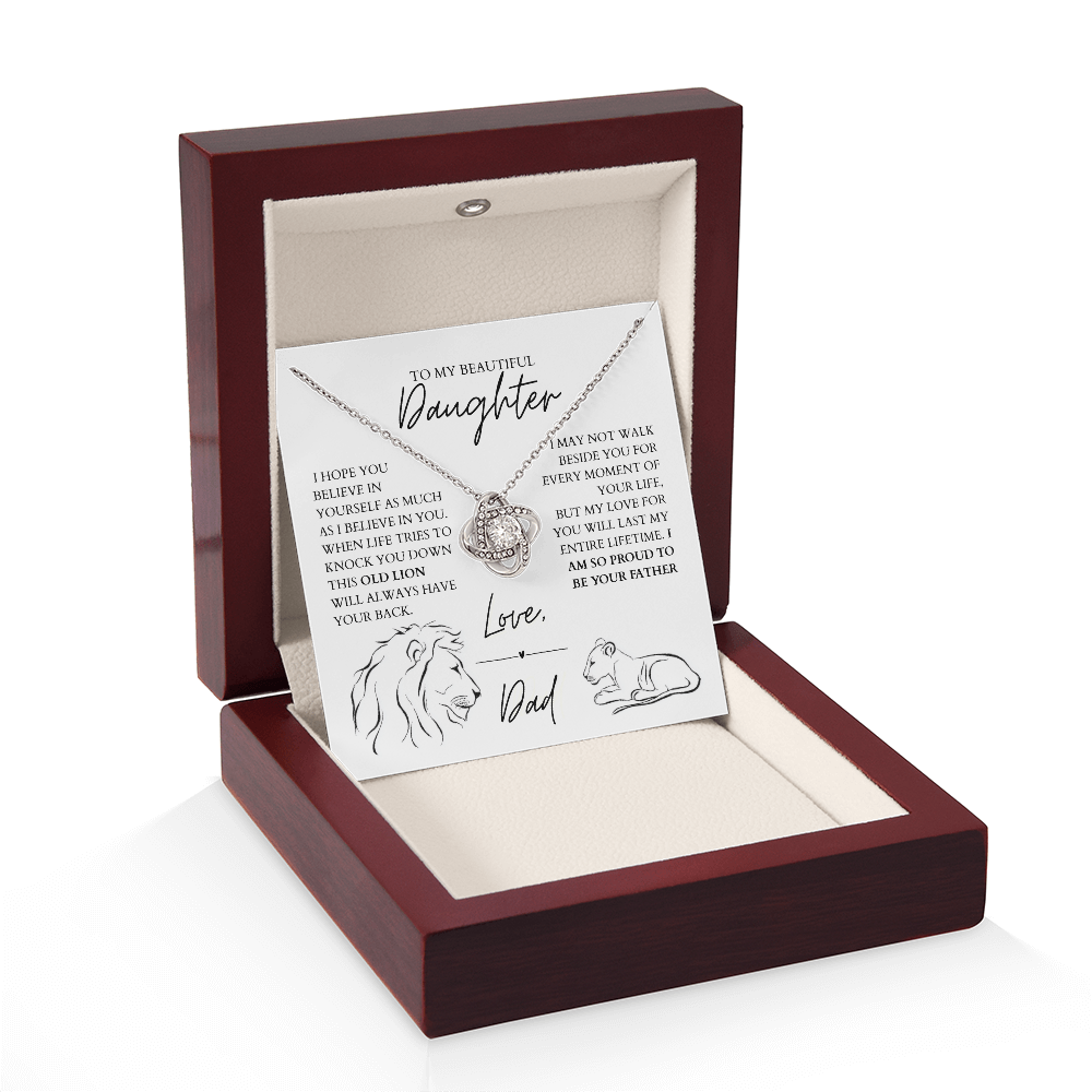 To My Daughter - Zirconia Stone Necklace White