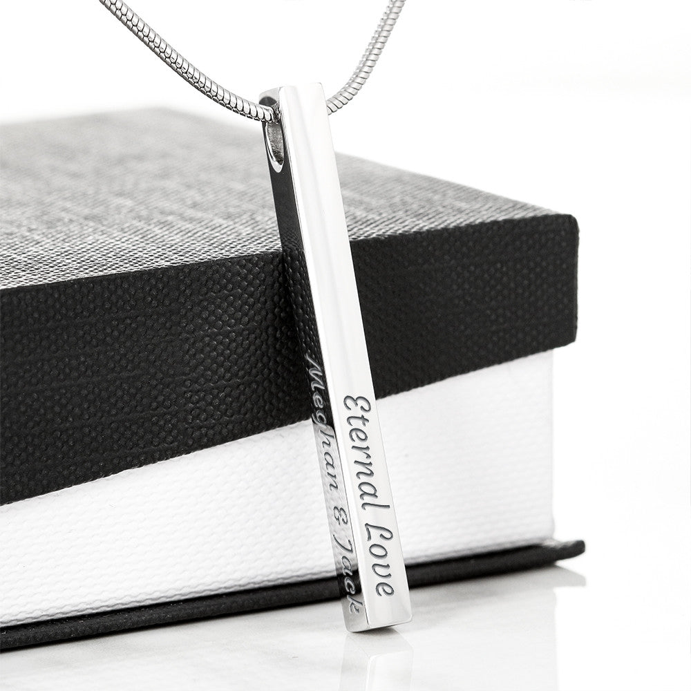 Personalized Bridesmaid 4-Sided Bar Necklace 04