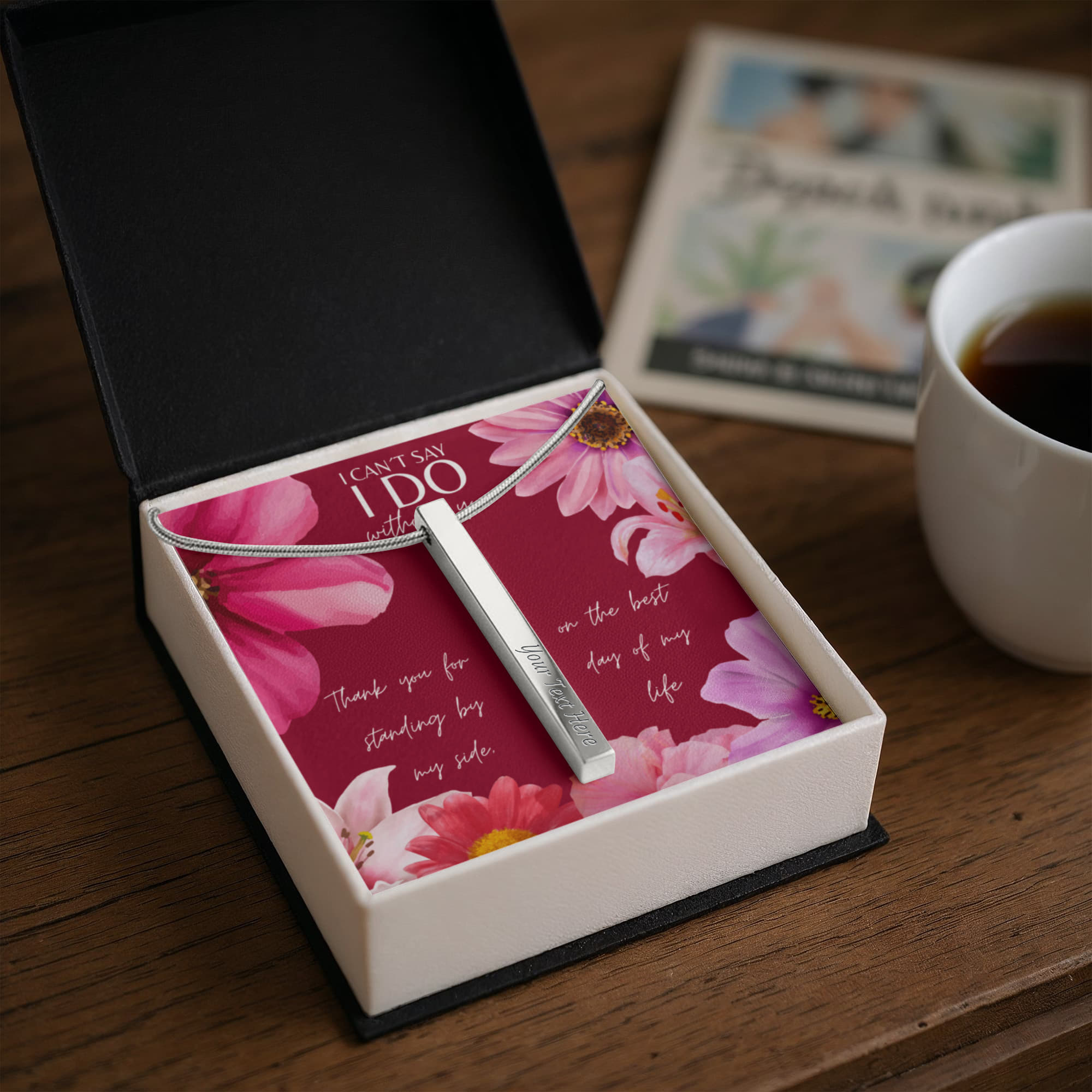 Personalized Bridesmaid 4-Sided Bar Necklace 01