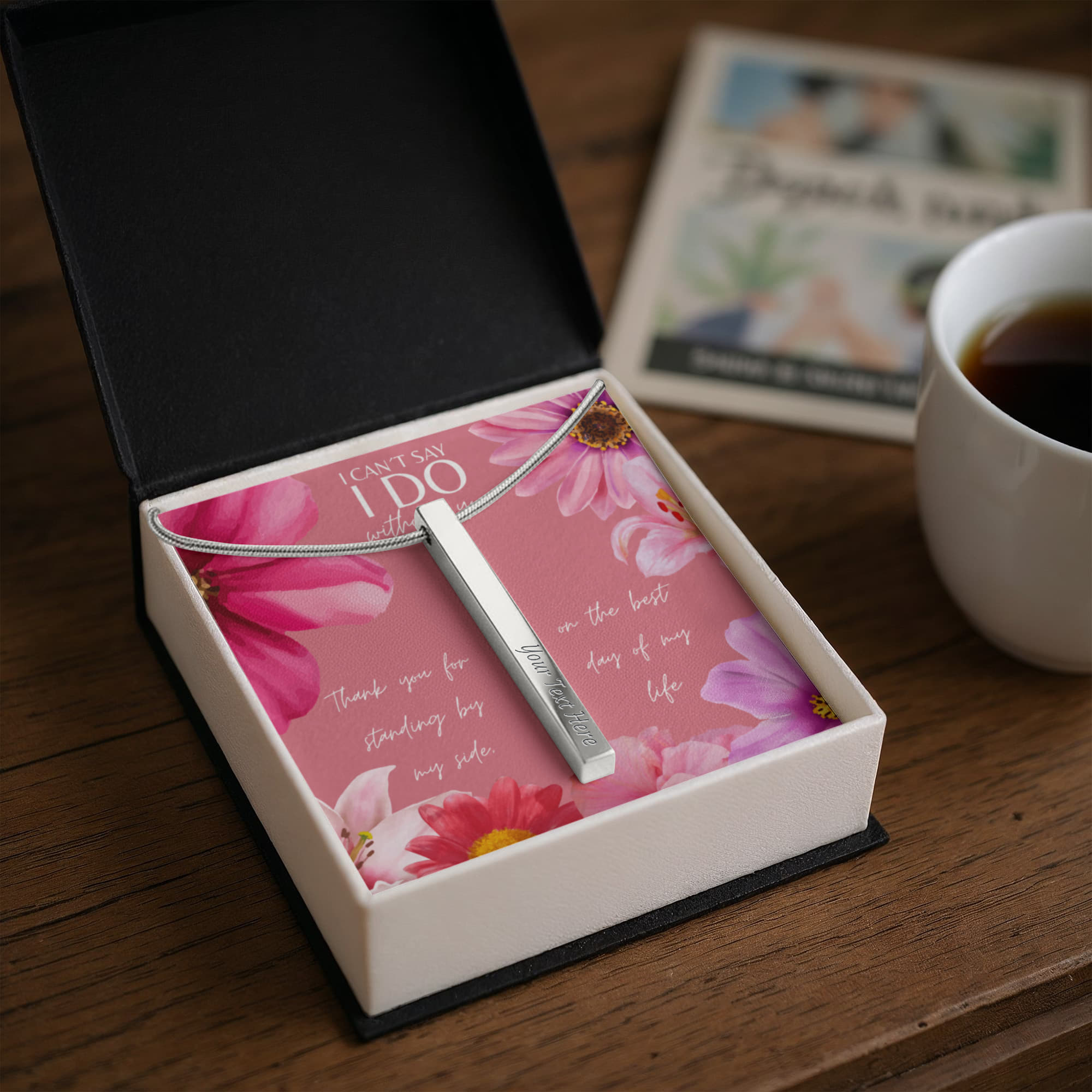 Personalized Bridesmaid 4-Sided Bar Necklace 03