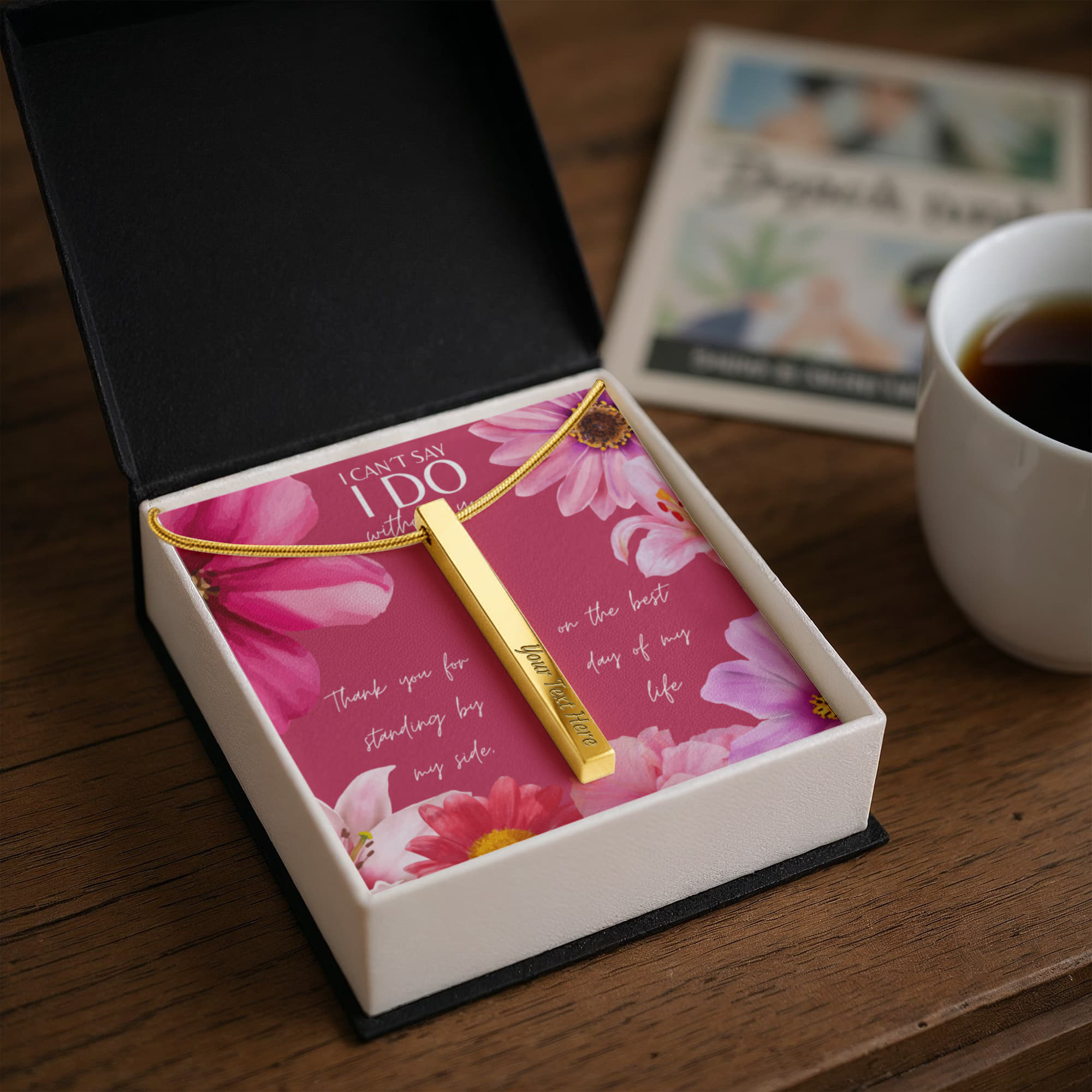 Personalized Bridesmaid 4-Sided Bar Necklace 05