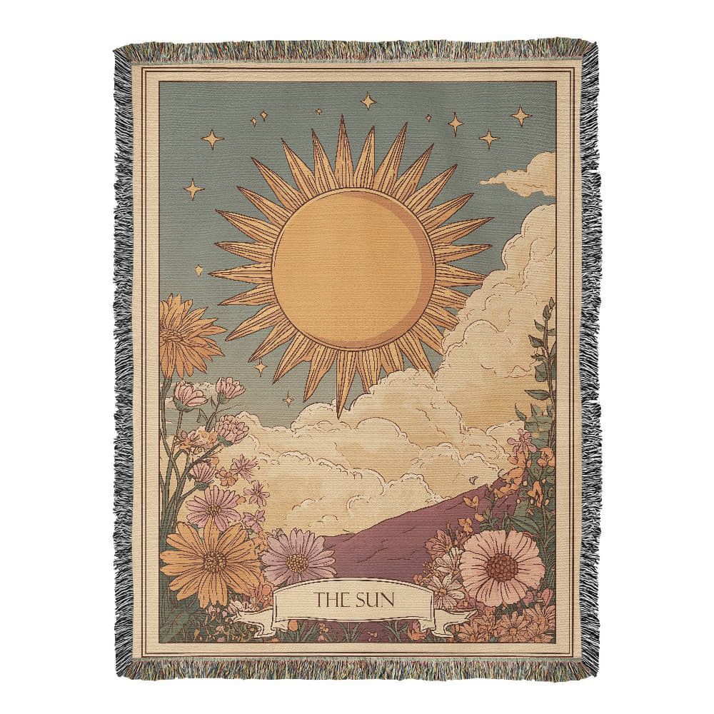 The Sun Tarot Heirloom Woven Blanket