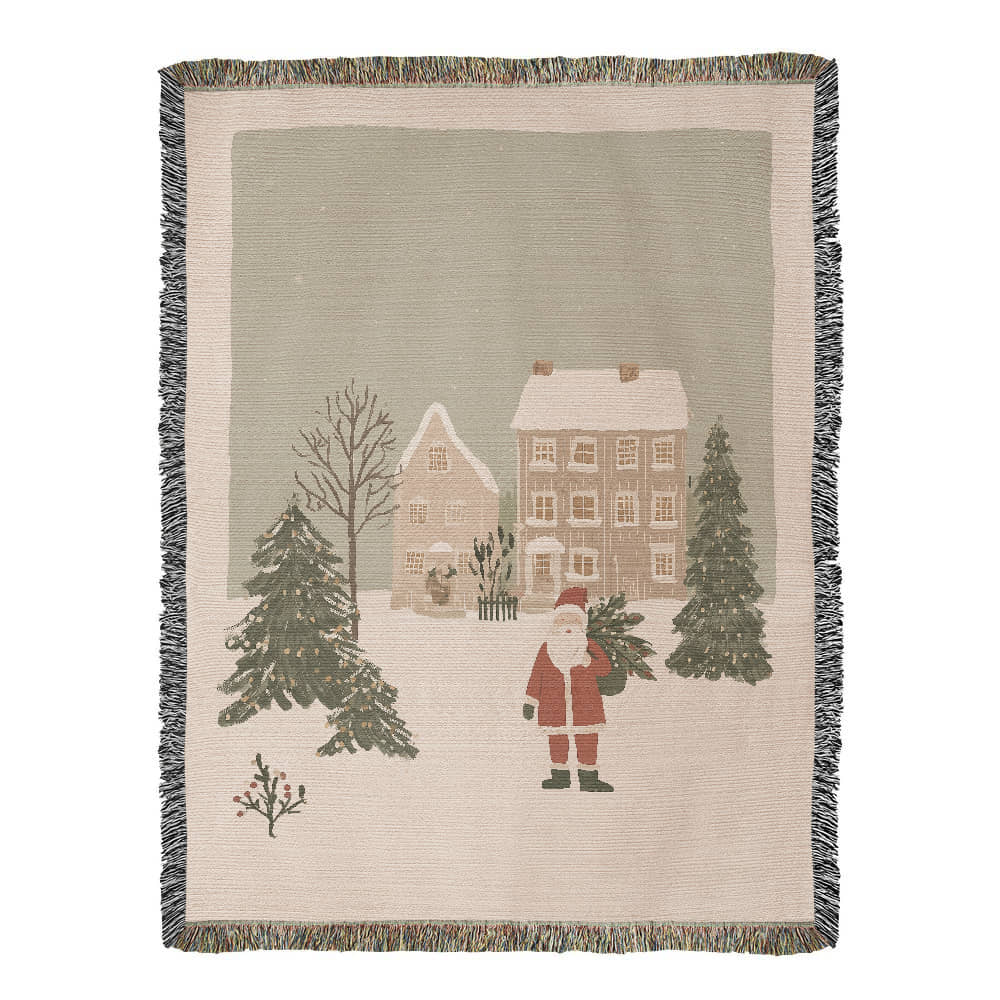 The Christmas Village Woven Blanket