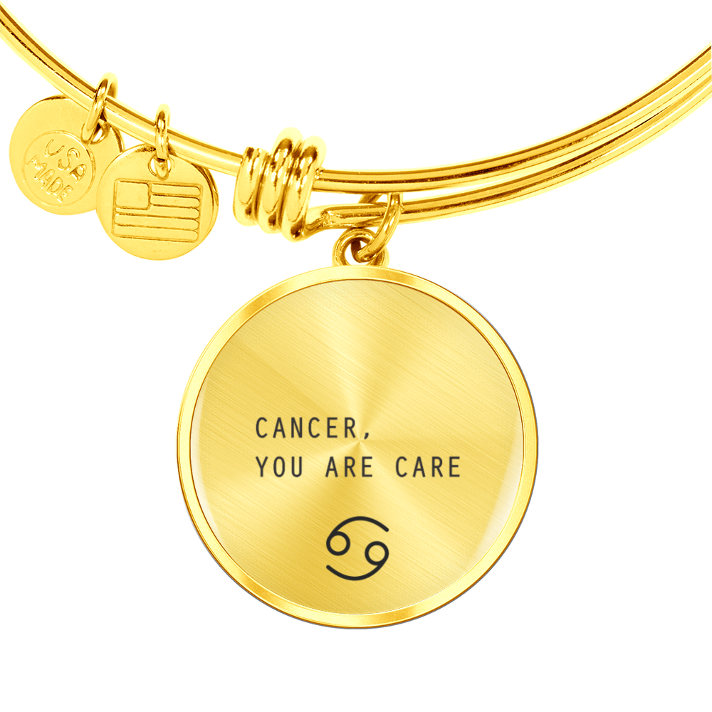 Engraved Minimalist Cancer Zodiac Bracelet