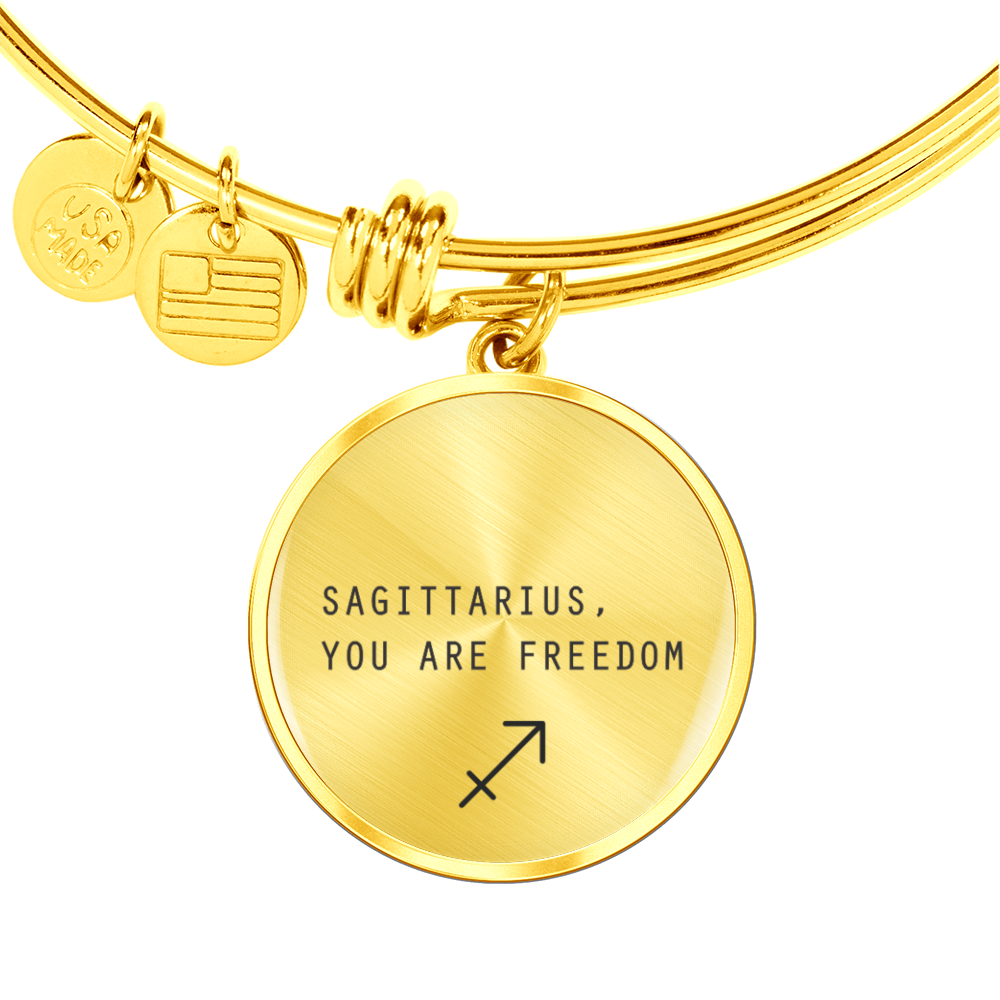 Engraved Minimalist Sagittarius Zodiac Bracelet