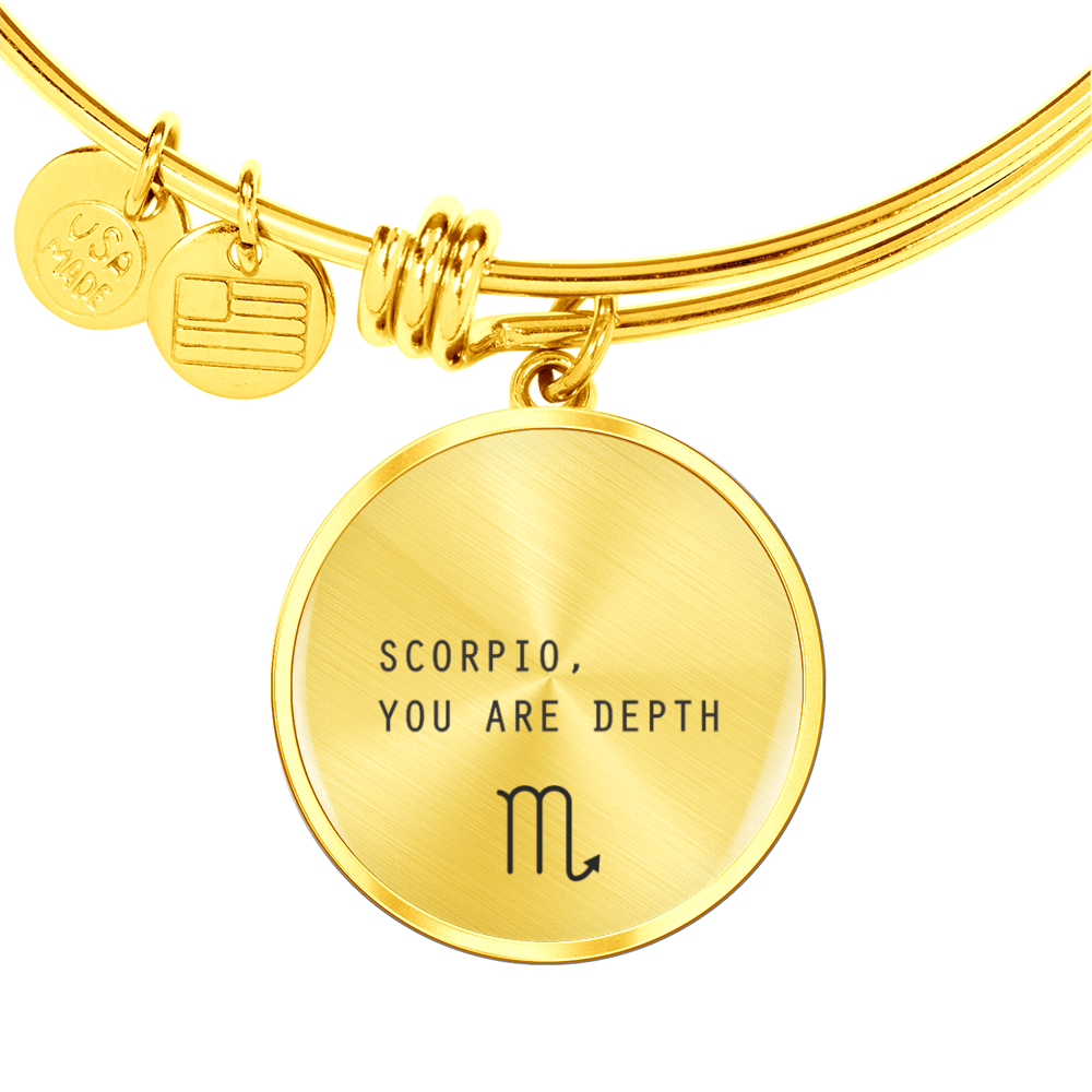 Engraved Minimalist Scorpio Zodiac Bracelet