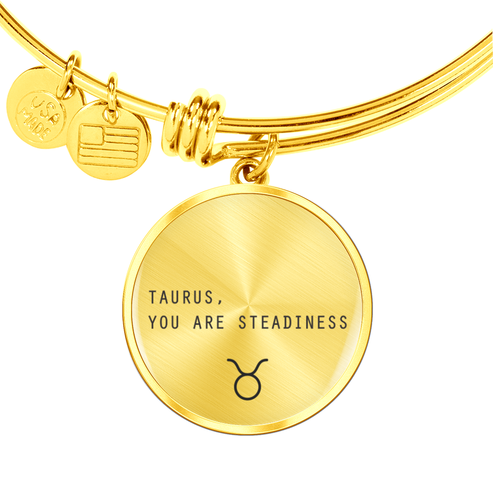 Engraved Minimalist Taurus Zodiac Bracelet