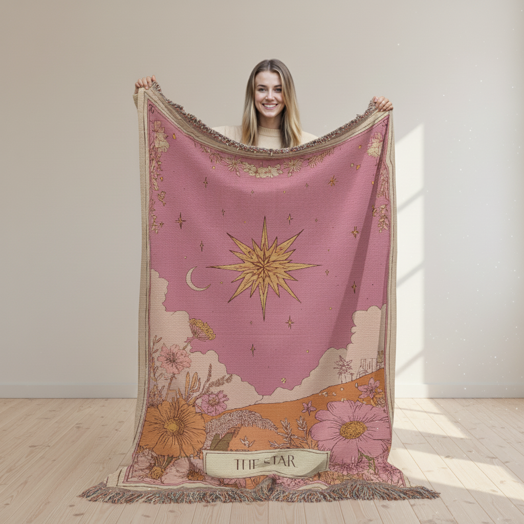 The Star Tarot Heirloom Woven Blanket