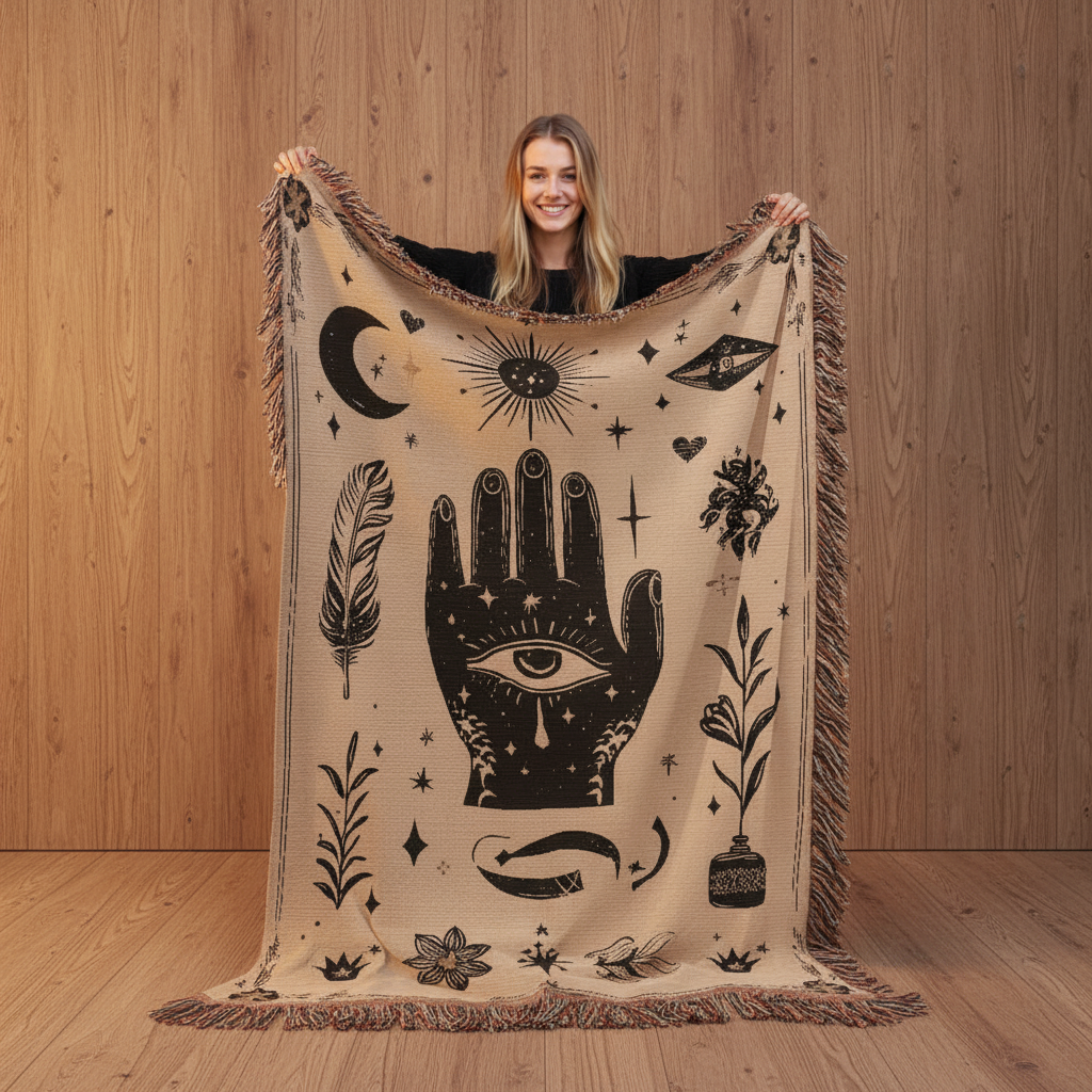 The Mystic Hand Hairloom Woven Blanket