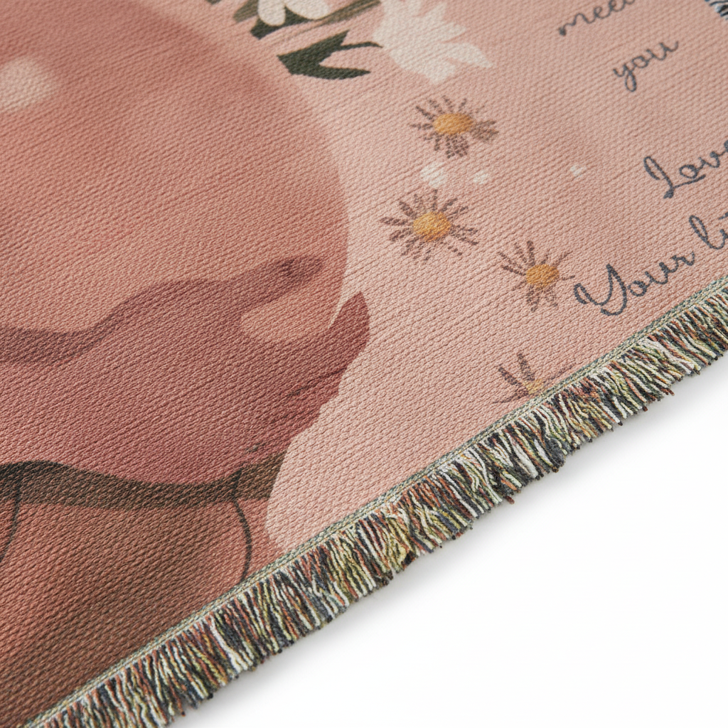 Mom to be Heirloom Woven Blanket 01