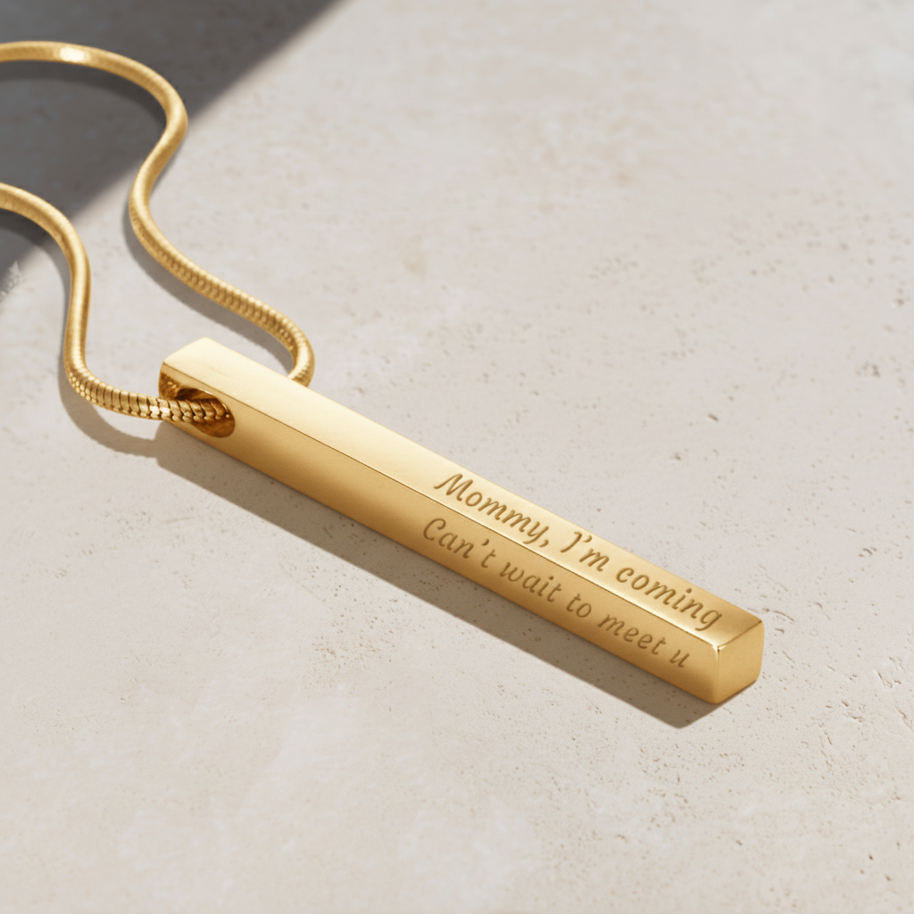 Mom To Be 4 Sided Engraved Bar